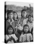 Family of Guarani Indian Women with Mother Breast Feeding an Infant-Leonard Mccombe-Stretched Canvas