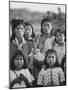 Family of Guarani Indian Women with Mother Breast Feeding an Infant-Leonard Mccombe-Mounted Photographic Print