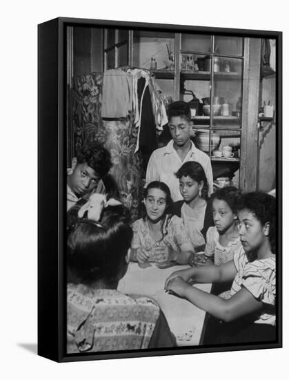 Family of Immigrants from Puerto Rico-null-Framed Stretched Canvas