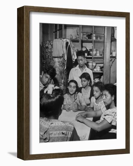 Family of Immigrants from Puerto Rico-null-Framed Photographic Print