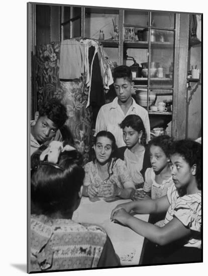 Family of Immigrants from Puerto Rico-null-Mounted Photographic Print