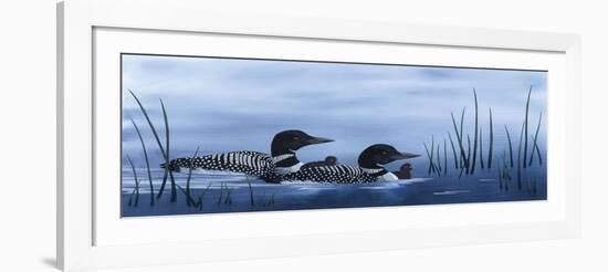 Family of Loons-Kestrel Michaud-Framed Giclee Print