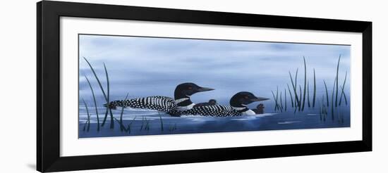 Family of Loons-Kestrel Michaud-Framed Giclee Print