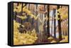 Family of Moose-Kestrel Michaud-Framed Stretched Canvas