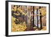 Family of Moose-Kestrel Michaud-Framed Giclee Print