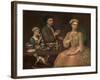 Family of Three at Tea, c.1727-Richard Collins-Framed Giclee Print