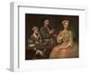 Family of Three at Tea, c.1727-Richard Collins-Framed Giclee Print