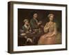 Family of Three at Tea, c.1727-Richard Collins-Framed Giclee Print