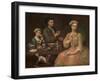 Family of Three at Tea, c.1727-Richard Collins-Framed Giclee Print