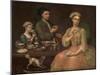Family of Three at Tea, c.1727-Richard Collins-Mounted Giclee Print