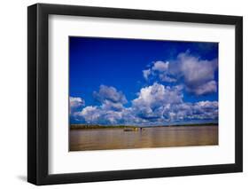 Family on a Canoe, Amazon River, Iquitos, Peru, South America-Laura Grier-Framed Photographic Print