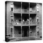 Family on Balcony of Apartment Building-Gordon Parks-Stretched Canvas