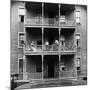 Family on Balcony of Apartment Building-Gordon Parks-Mounted Photographic Print
