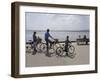 Family on Bicycles, Le Crotoy, Somme Estuary, Picardy, France-David Hughes-Framed Photographic Print