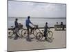 Family on Bicycles, Le Crotoy, Somme Estuary, Picardy, France-David Hughes-Mounted Photographic Print