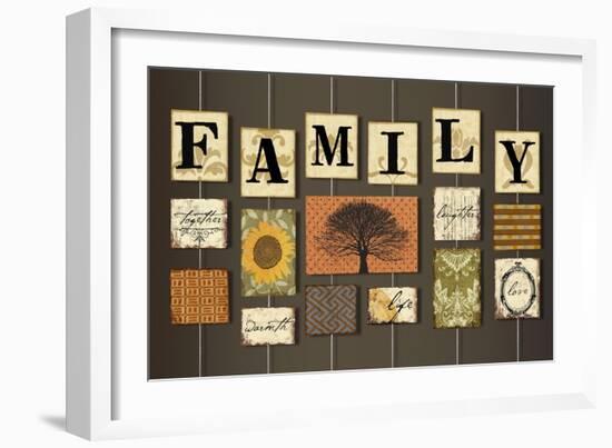 Family on strings-Art Licensing Studio-Framed Giclee Print