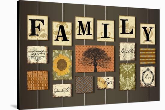 Family on strings-Art Licensing Studio-Stretched Canvas