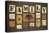Family on strings-Art Licensing Studio-Stretched Canvas