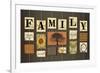 Family on strings-Art Licensing Studio-Framed Giclee Print