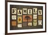 Family on strings-Art Licensing Studio-Framed Giclee Print