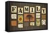 Family on strings-Art Licensing Studio-Framed Stretched Canvas