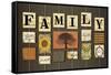 Family on strings-Art Licensing Studio-Framed Stretched Canvas