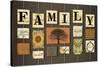 Family on strings-Art Licensing Studio-Stretched Canvas