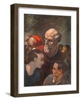 Family on the Barricades-Honoré Daumier-Framed Giclee Print