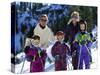 Family on the Slopes-null-Stretched Canvas