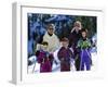Family on the Slopes-null-Framed Premium Photographic Print
