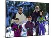 Family on the Slopes-null-Mounted Premium Photographic Print