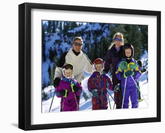 Family on the Slopes-null-Framed Photographic Print