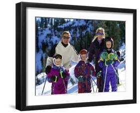 Family on the Slopes-null-Framed Photographic Print