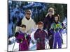 Family on the Slopes-null-Mounted Photographic Print