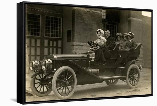 Family Outing in Roadster-null-Framed Stretched Canvas