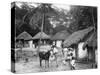 Family Outside their Home, Coolie Street, Kingston, Jamaica, 1931-null-Stretched Canvas