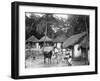 Family Outside their Home, Coolie Street, Kingston, Jamaica, 1931-null-Framed Photographic Print
