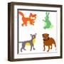 Family Pets-prawny-Framed Art Print
