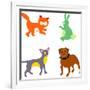 Family Pets-prawny-Framed Art Print