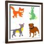 Family Pets-prawny-Framed Art Print