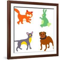 Family Pets-prawny-Framed Art Print