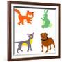 Family Pets-prawny-Framed Art Print