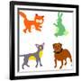 Family Pets-prawny-Framed Art Print