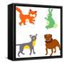 Family Pets-prawny-Framed Stretched Canvas