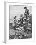 Family Picnic near the Sea-null-Framed Giclee Print