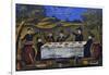 Family Picnic Par Pirosmani, Niko (1862-1918). Oil on Oilcloth, Size : 66X102, , State Georgian Art-Niko Pirosmani-Framed Giclee Print