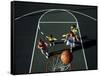 Family Playing Basketball Together-Bill Bachmann-Framed Stretched Canvas