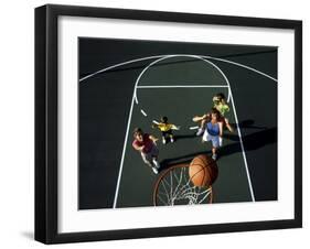 Family Playing Basketball Together-Bill Bachmann-Framed Premium Photographic Print