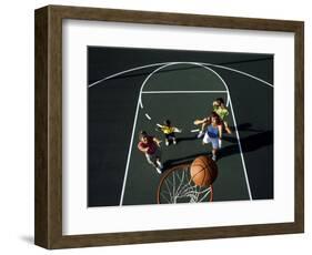 Family Playing Basketball Together-Bill Bachmann-Framed Photographic Print