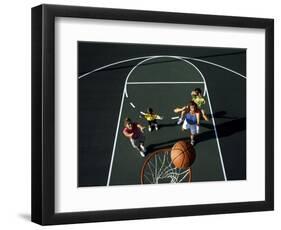 Family Playing Basketball Together-Bill Bachmann-Framed Photographic Print